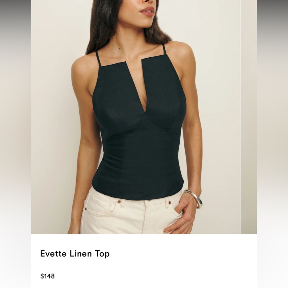 Reformation Evette Linen Top